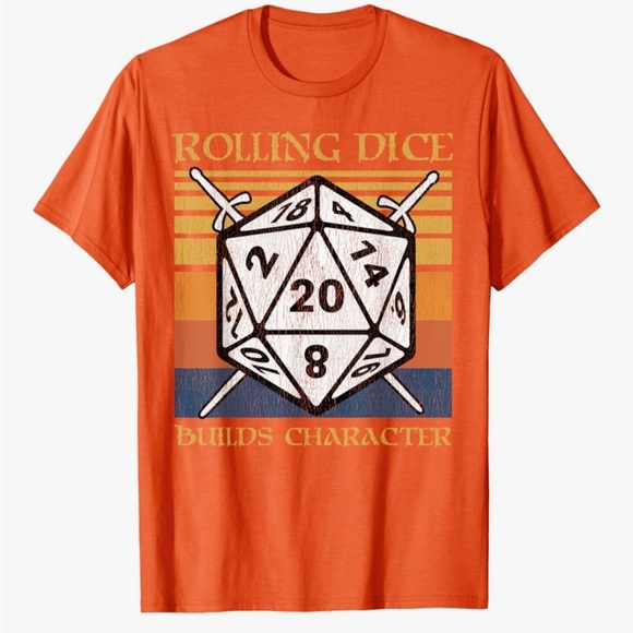 Rolling Dice Builds Character Funny RPG Tabletop Gamer T-Shirt Size 3XL NEW - Picture 1 of 5